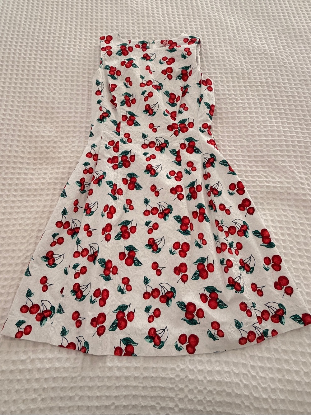 eva mendes for New York & Company White Cherry Print Sundress